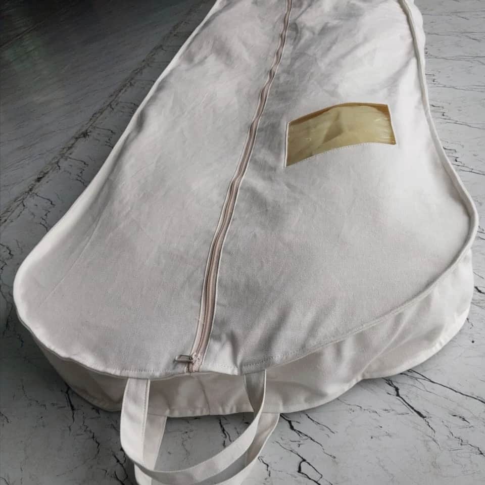 Washable cotton garment bag with viewing window