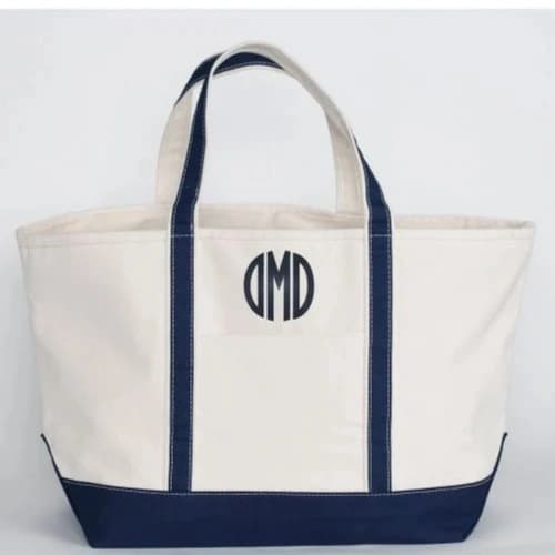 Monogram canvas tote