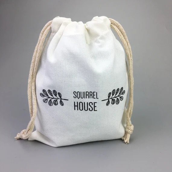 Cotton drawstring pouch